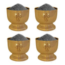 Kit com 4 Porta Cinzas banhados a ouro