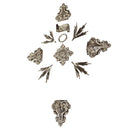 Kit Ornamentos para Crucifixo de 60cm-70cm (11 peças) | Ponteira e Esplendor banhados a níquel