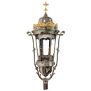 Lanterna Processional com Balanço banhada a níquel - haste lisa