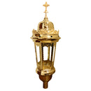 Lanterna Processional banhada a ouro - haste espiral