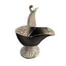 Naveta de bronze prateada