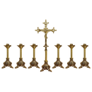 Conjunto de Castiçais 32cm em Bronze (7 Peças)