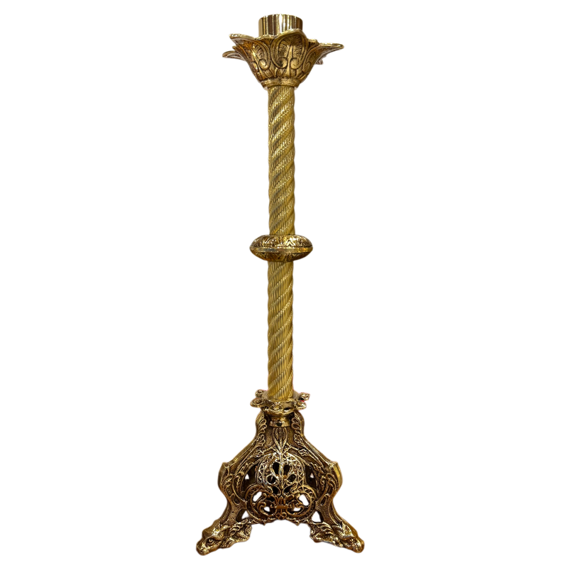 Conjunto de Castiçais 48cm em Bronze (7 Peças)