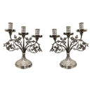 Par de Candelabros banhados a níquel