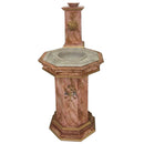 Pia Batismal com Porta Círio Embutido - com Pintura Marmorizada