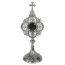 Relicário Gótico banhado a níquel