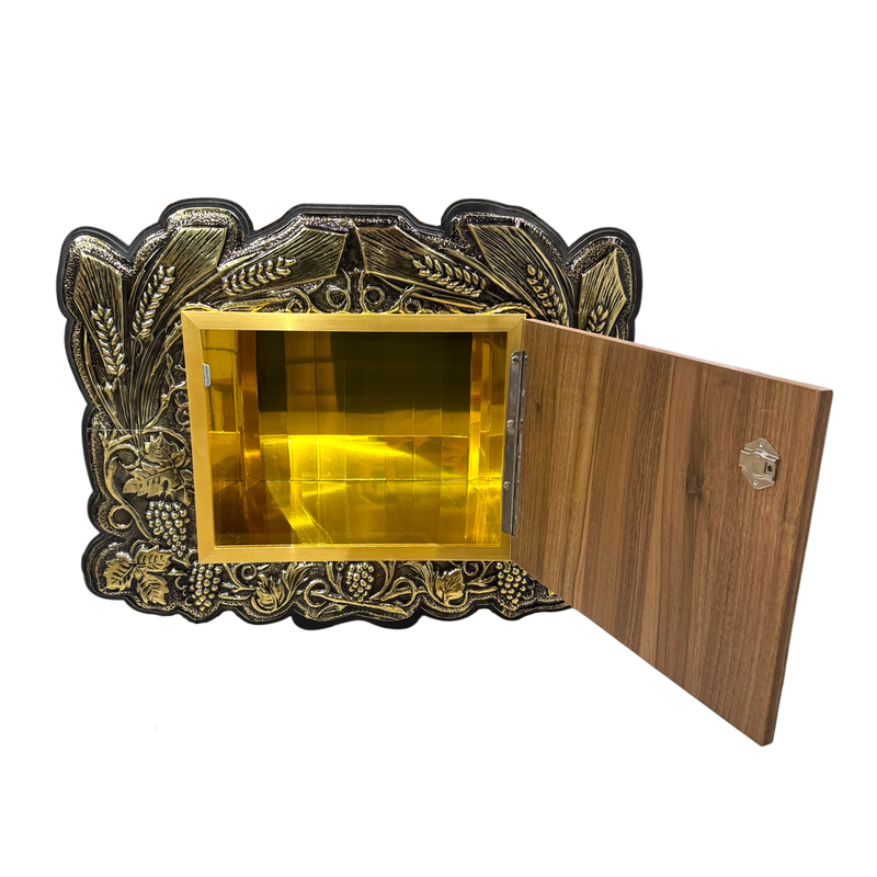 Sacrário Trigo e Uva de Embutir - Dourado