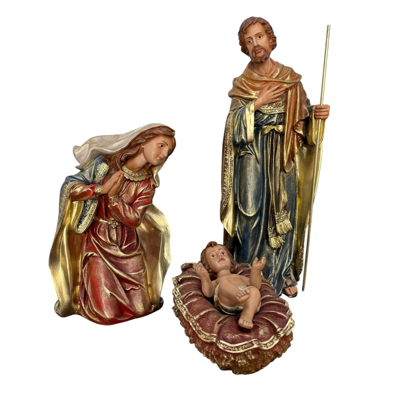 Sagrada Família do Presépio de 45cm (4 peças) - com Pintura Colorida
