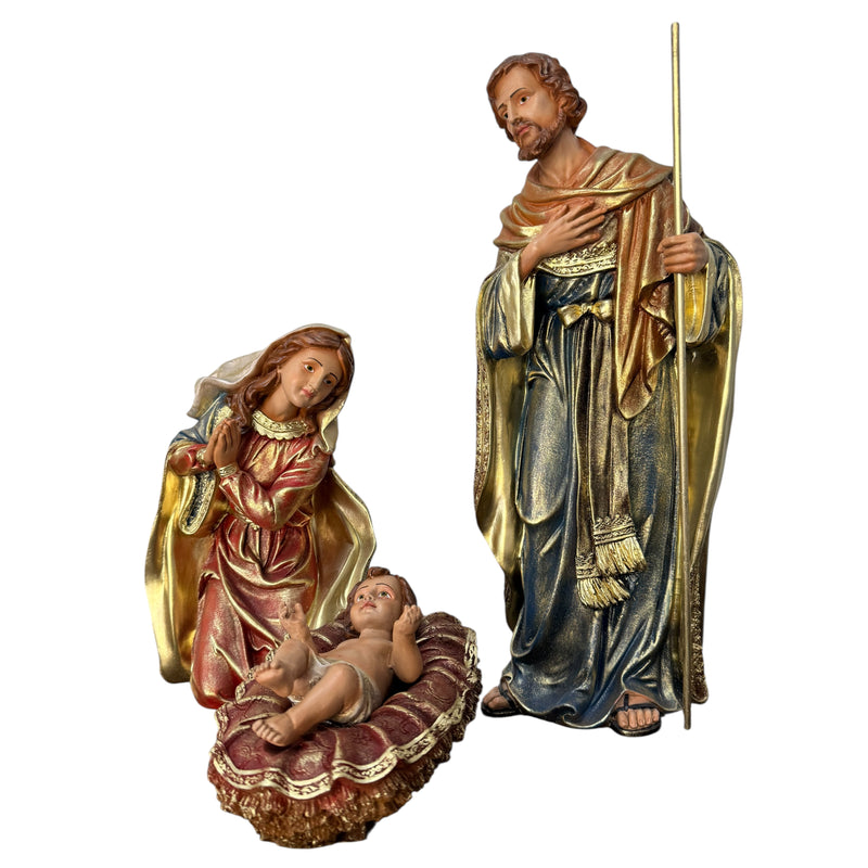 Sagrada Família do Presépio de 45cm (4 peças) - com Pintura Colorida