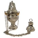 Turíbulo Cinzelado banhado a níquel