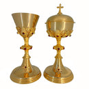 Conjunto de Cálice e Âmbula Ave Crux banhados a ouro