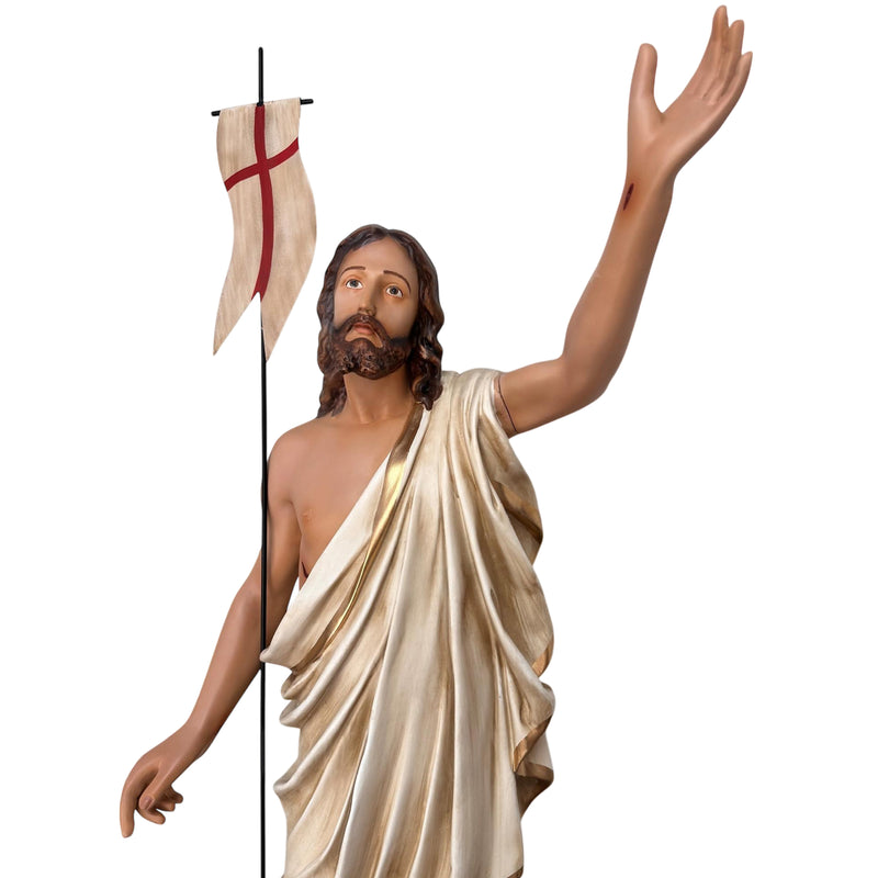 Cristo Ressuscitado 110cm (com manto envelhecido)