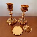 Conjunto de Cálice e Âmbula Vaticano banhados a ouro