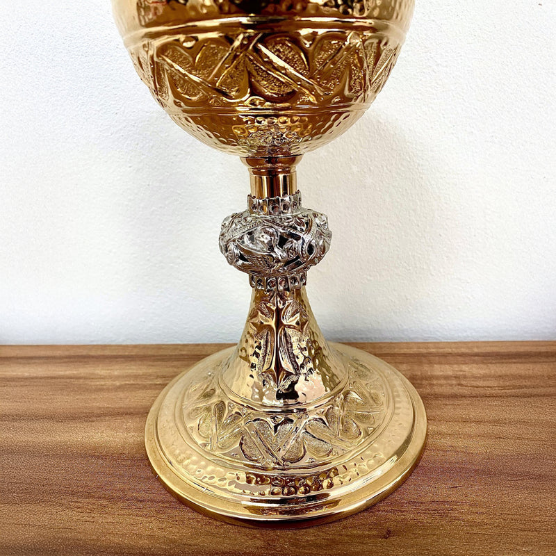 Cálice Evangelista banhado a ouro