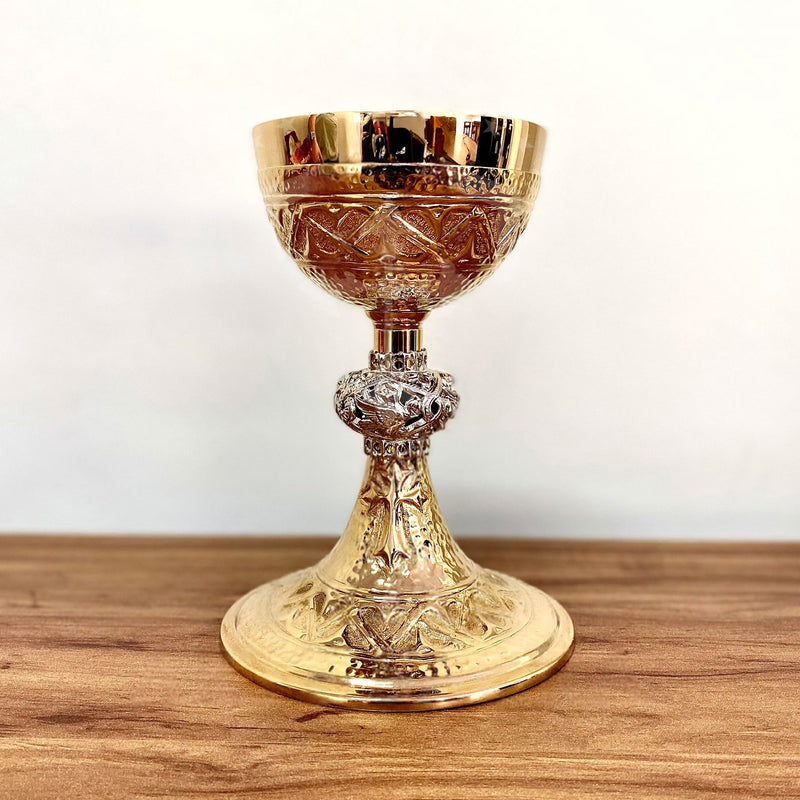 Cálice Evangelista banhado a ouro