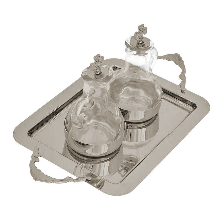 Conjunto Galheteiro Prateado MS484
