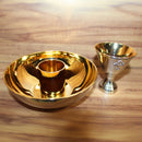 Conjunto Duas Espécies banhado a níquel escovado