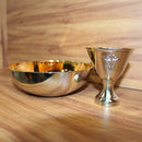 Conjunto Duas Espécies banhado a níquel escovado