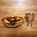 Conjunto Duas Espécies banhado a níquel escovado