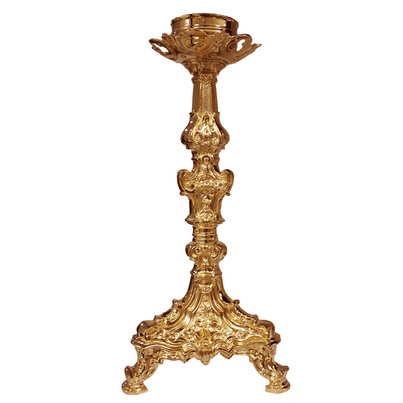 Castiçal Barroco Peq. banhado a ouro