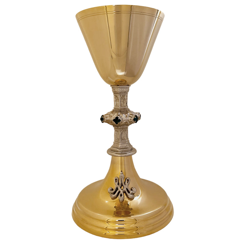 Cálice Santa Maria Mãe de Deus banhado a ouro