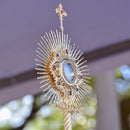 Ostensório Catedral com Pedras banhado a ouro