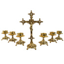 Conjunto de Castiçais Peq. em Bronze (7 Peças)