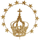Coroa Média com Estrelas banhada a ouro