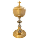 Conjunto de Cálice e Âmbula Santa Maria Mãe de Deus banhados a ouro