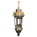 Lanterna Processional banhada a níquel - haste espiral