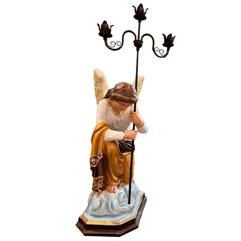 Anjo com Candelabro Ajoelhado 95cm (Lado Esquerdo)