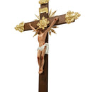 Crucifixo 65cm de Parede Ornado com Metal (banho de ouro)