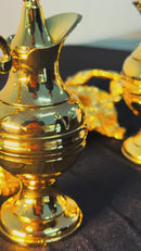 Conjunto Galheteiro Romano banhado a ouro