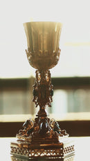 Cálice Virtudes com Grade banhado a ouro