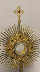 Ostensório Catedral com Pedras banhado a ouro