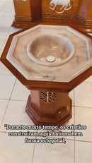 Pia Batismal com Porta - com Rodas