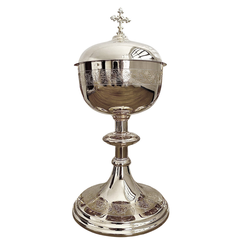 Conjunto de Cálice e Âmbula Veneziano banhados a níquel
