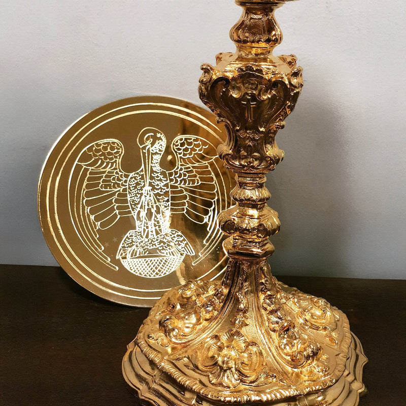 Cálice Rococó banhado a ouro