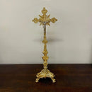 Cruz de Altar Barroca Peq. banhada a ouro