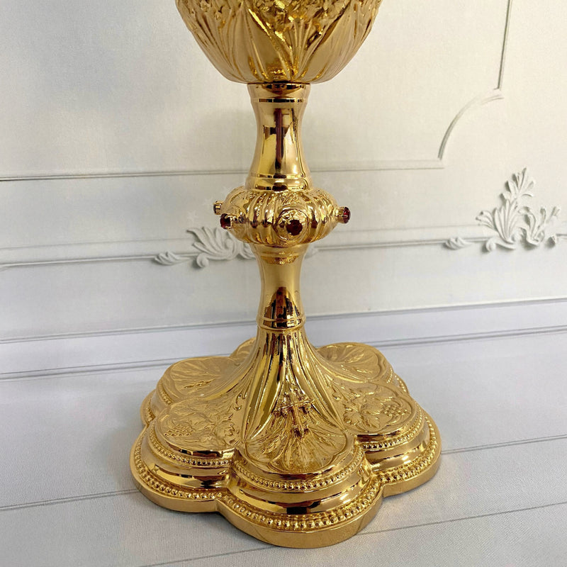 Cálice Trigo e Uva banhado a ouro