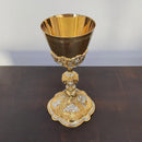 Cálice Vida de Cristo em banho misto de ouro e níquel