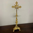 Cruz de Altar Barroca Peq. banhada a ouro