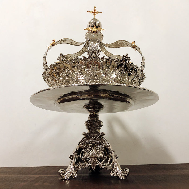 Conjunto do Divino (Coroa, Salva e Cetro) banhado a níquel