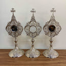 Relicário Gótico banhado a níquel