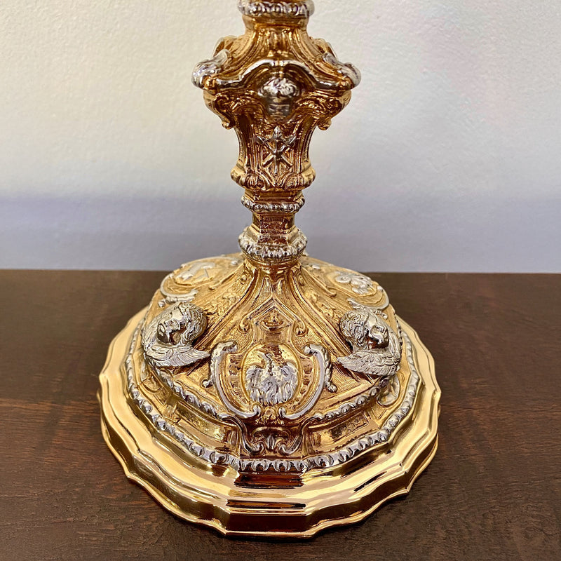Cálice Passio Christi em banho misto de ouro e níquel