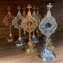 Relicário Gótico banhado a níquel