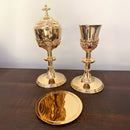 Conjunto de Cálice e Âmbula Santos Mártires banhados a ouro