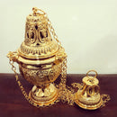 Turíbulo Cinzelado banhado a ouro