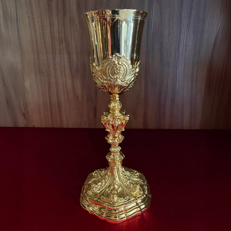 Cálice Rococó banhado a ouro