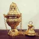 Turíbulo Cinzelado banhado a ouro